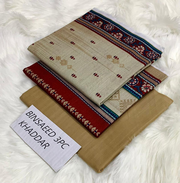 Bin Saeed khadar 3 piece unstitched suit